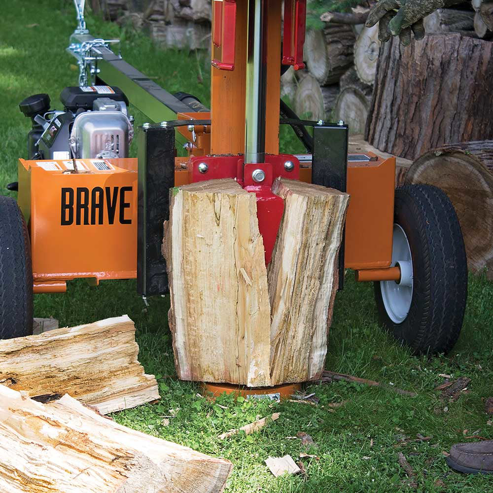 BRAVE Log Splitter, 24-Ton, Horizontal and Vertical, 3,500 PSI, Honda GC160, Model VH1724GC