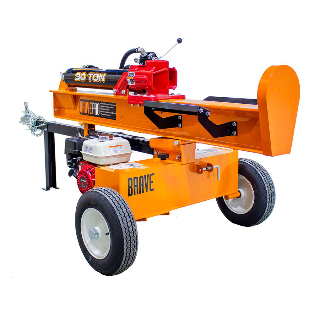 BravePro Log Splitter, 30-Ton, Horizontal and Vertical, 3,500 PSI, Honda GX200, Model VH1730GX