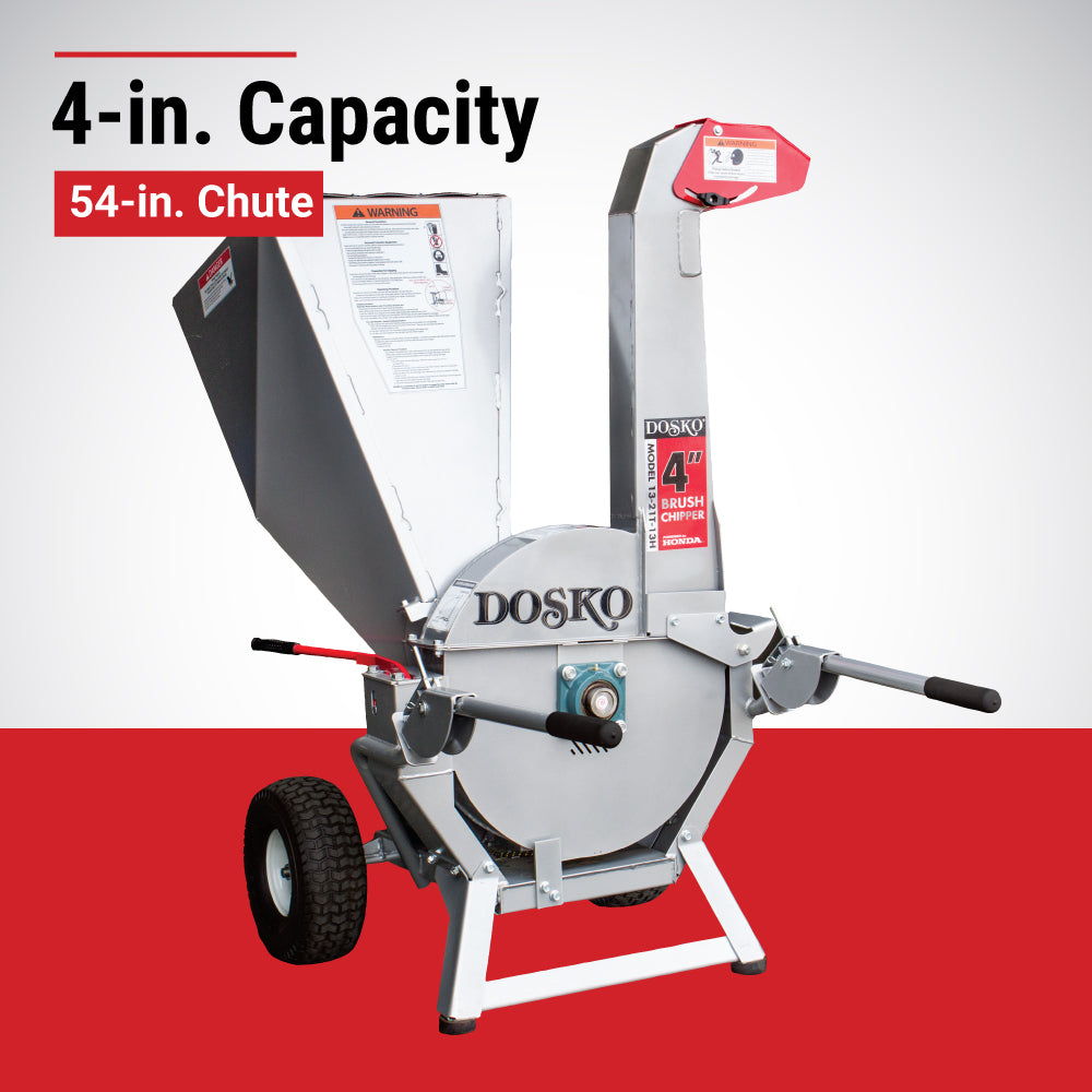 Dosko 4-In. Brush Chipper - Side View