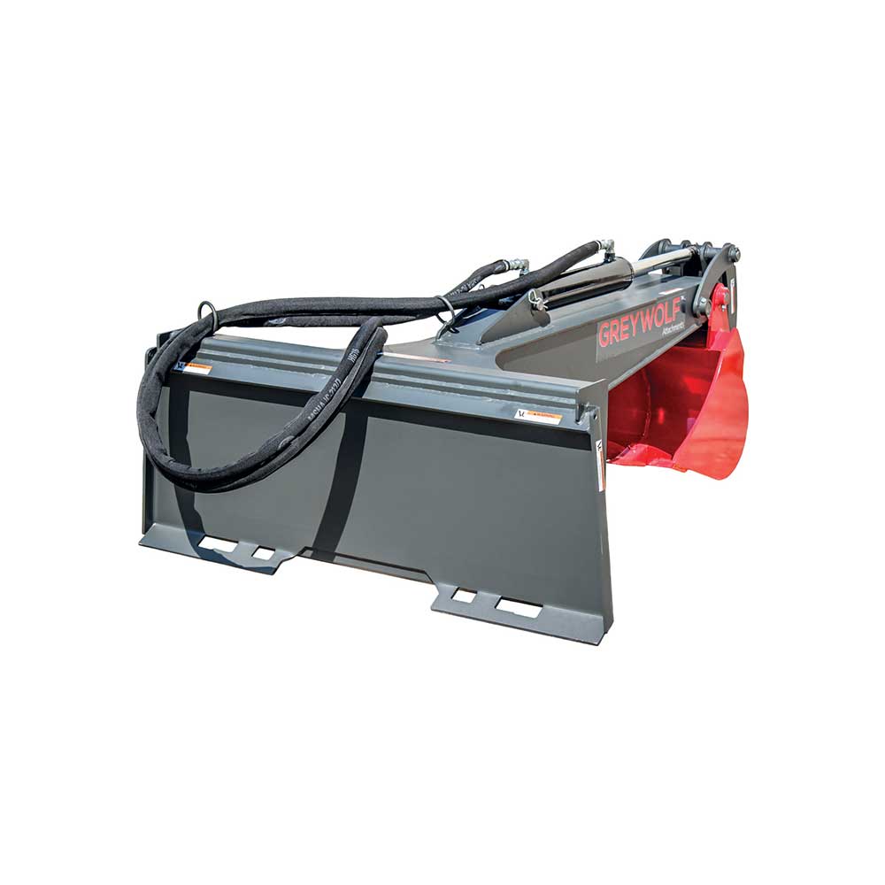 GREYWOLF Backhoe Attachment for Skid Steer Loaders, 12-In. Bucket, 6 Ft. 8 In. Dig Depth, Model 1065