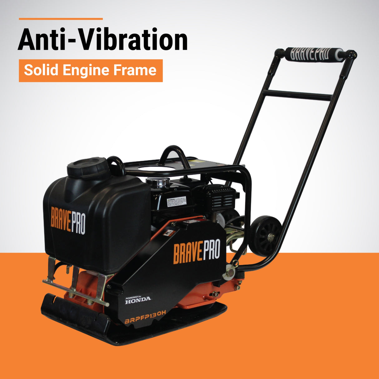 BravePro Forward Plate Compactor, 16 In. Plate, Honda GX160, Model BRPFP130H