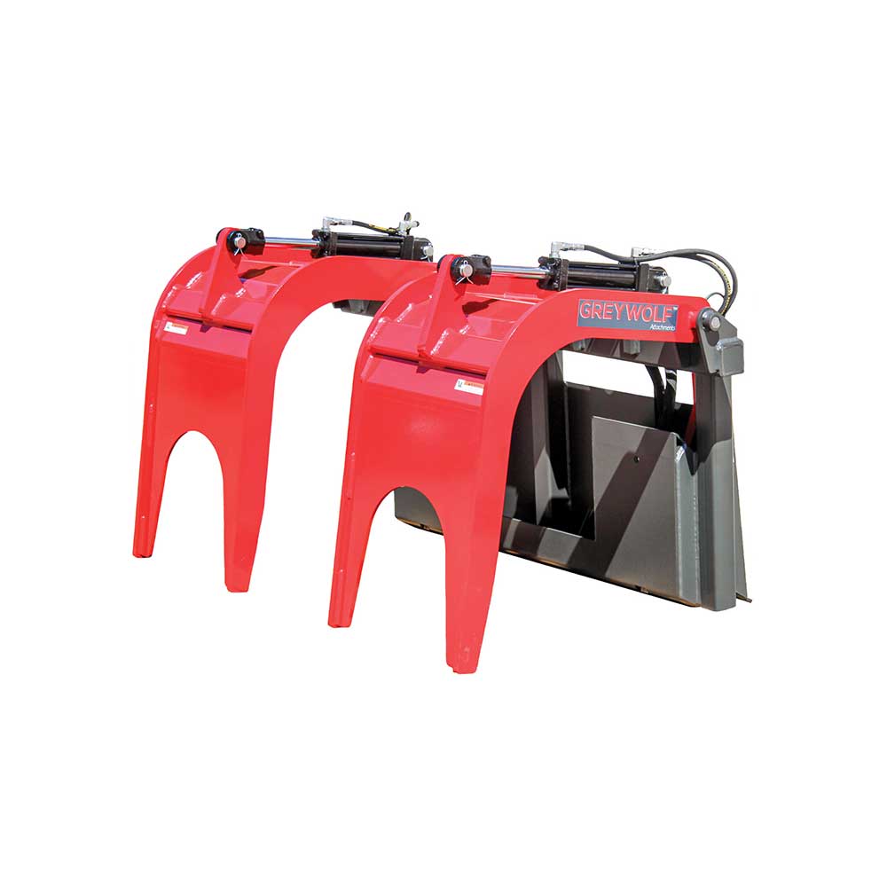 GREYWOLF Double Quick Attach Grapple for Skid Steer Loaders - Model 1066