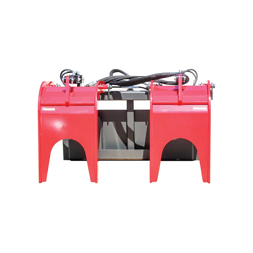 GREYWOLF Double Quick Attach Grapple for Skid Steer Loaders, Universal Bucket Mount, Model 1066