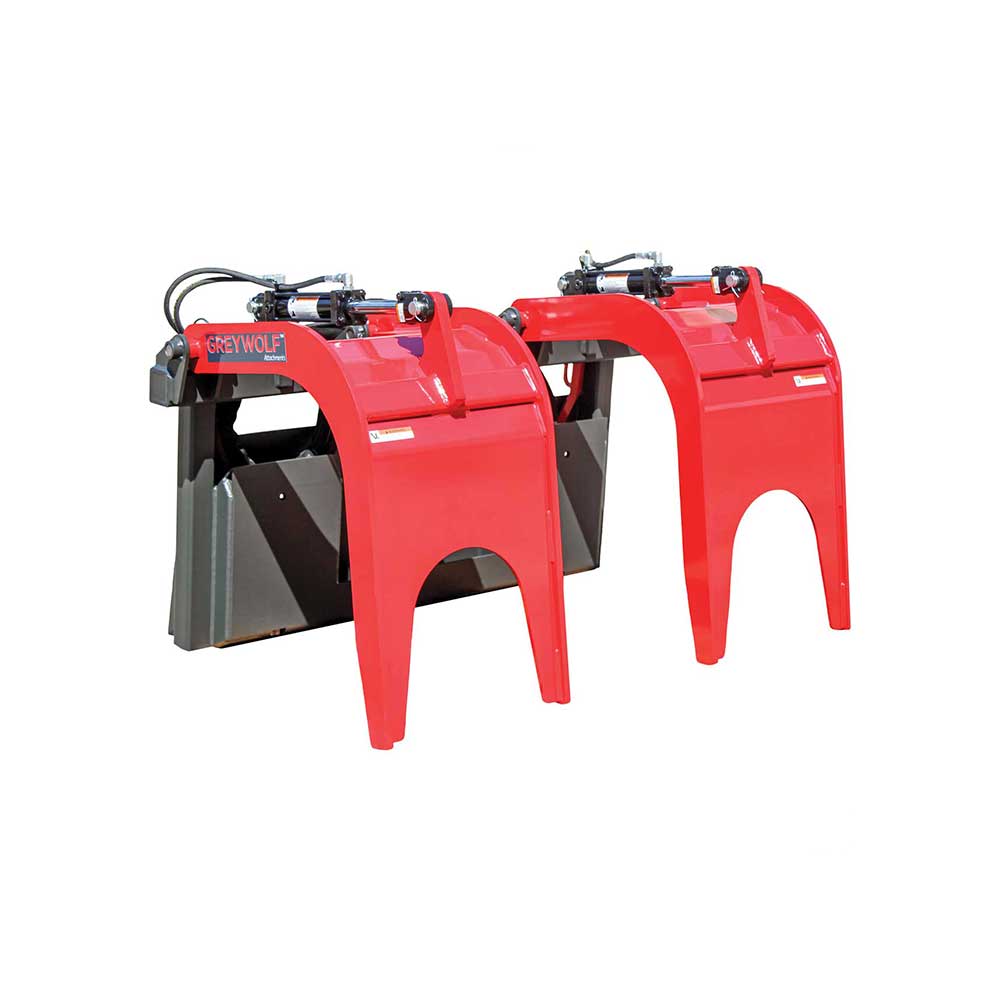 GREYWOLF Double Quick Attach Grapple for Skid Steer Loaders, Universal Bucket Mount, Model 1066