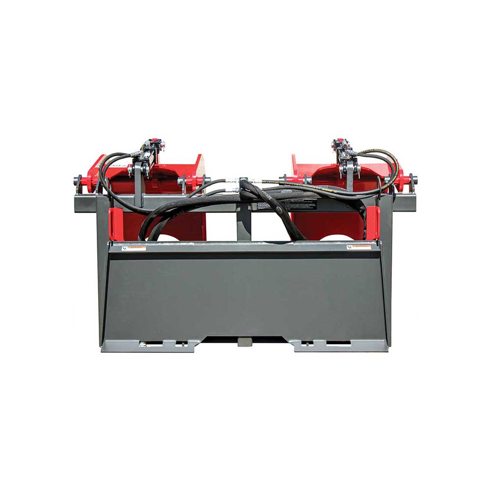 GREYWOLF Double Quick Attach Grapple for Skid Steer Loaders, Universal Bucket Mount, Model 1066