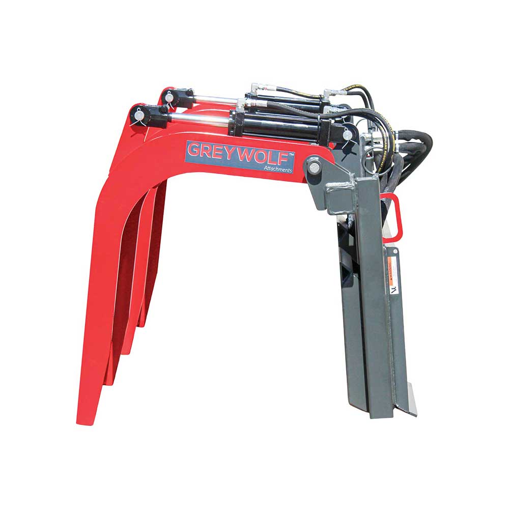 GREYWOLF Double Quick Attach Grapple for Skid Steer Loaders, Universal Bucket Mount, Model 1066