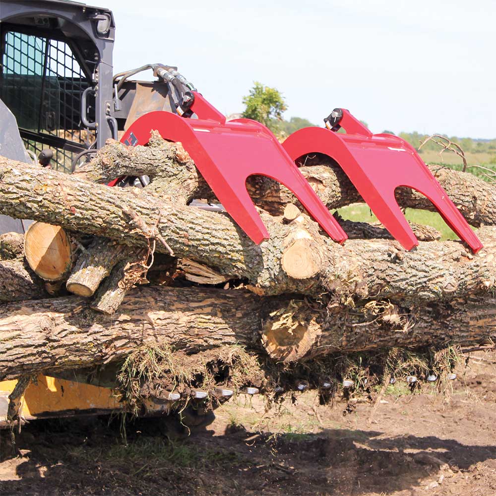 GREYWOLF Double Quick Attach Grapple for Skid Steer Loaders, Universal Bucket Mount, Model 1066