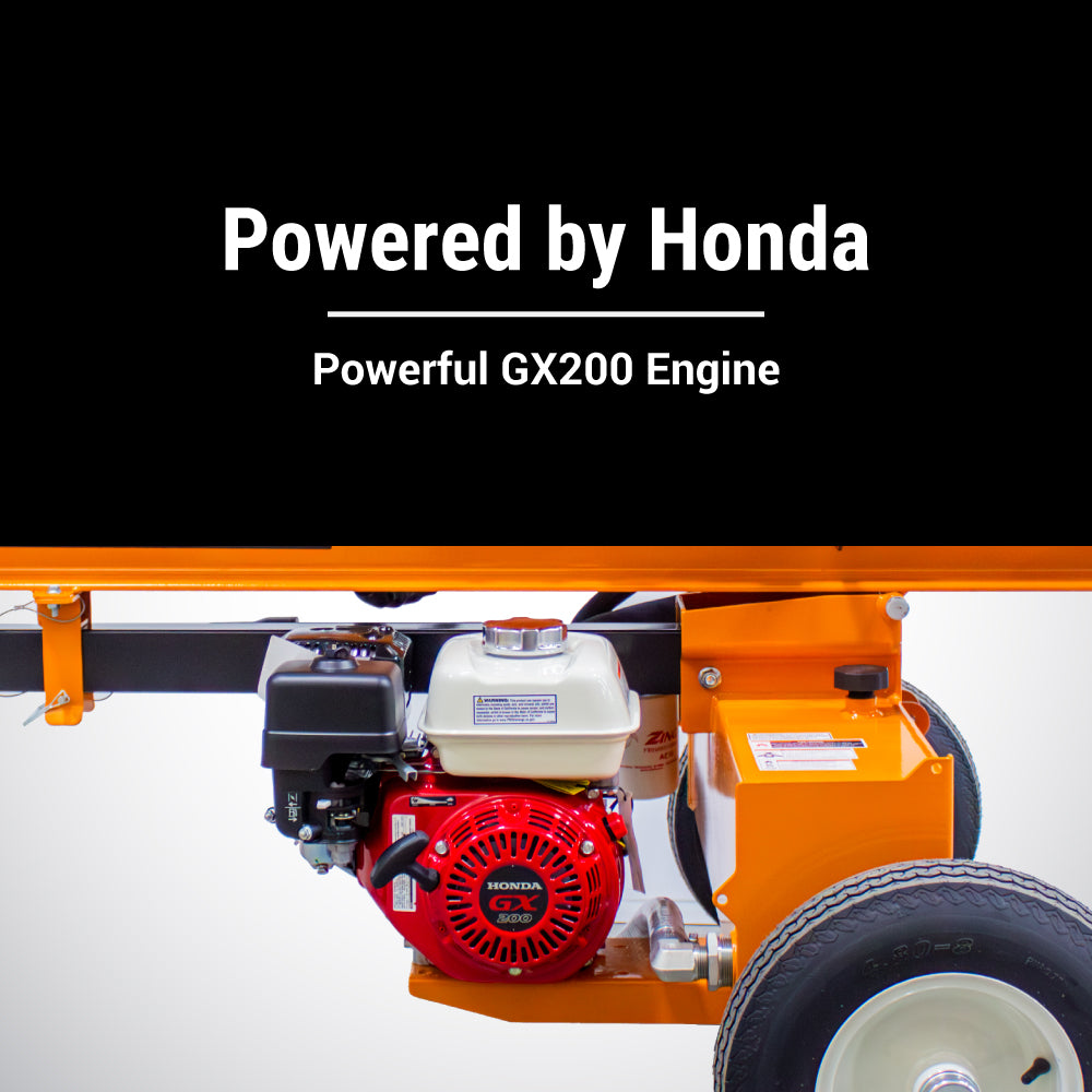 BravePro Log Splitter, 30-Ton, Horizontal and Vertical, 3,500 PSI, Honda GX200, Model VH1730GX