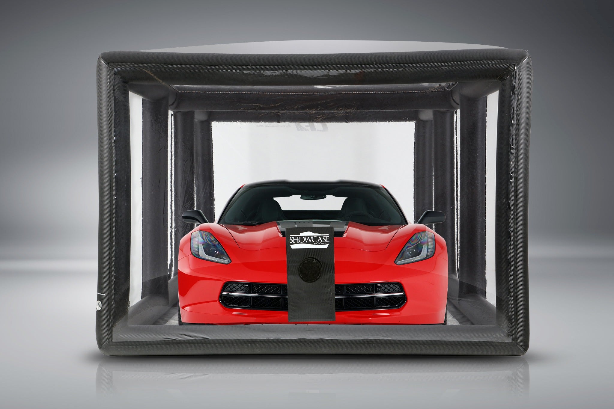 CarCapsule 16 ft CF1 Series ShowCase Indoor Capsule w/ Road Design Floor, IntelliCharger & LED Kit - CCSH16CF1