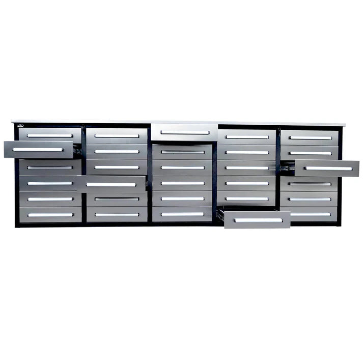 Chery Industrial 10ft Workbench Storage Cabinet with 30 Drawers - WW000188
