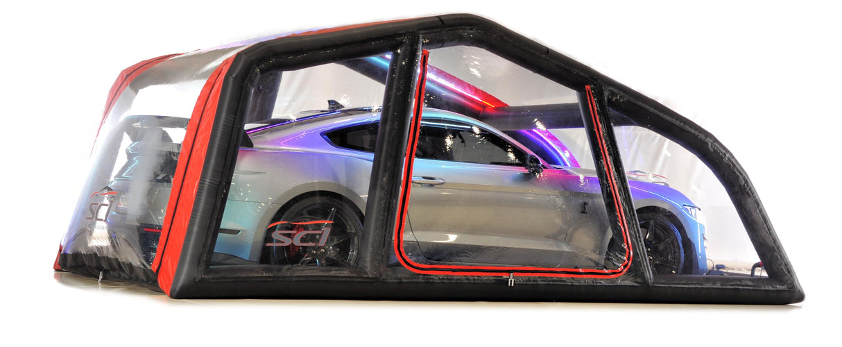 CarCapsule 18 ft SC1 Series ShowCase Indoor Capsule w/ Road Design Floor, IntelliCharger & LED Kit - CCSH18SC1