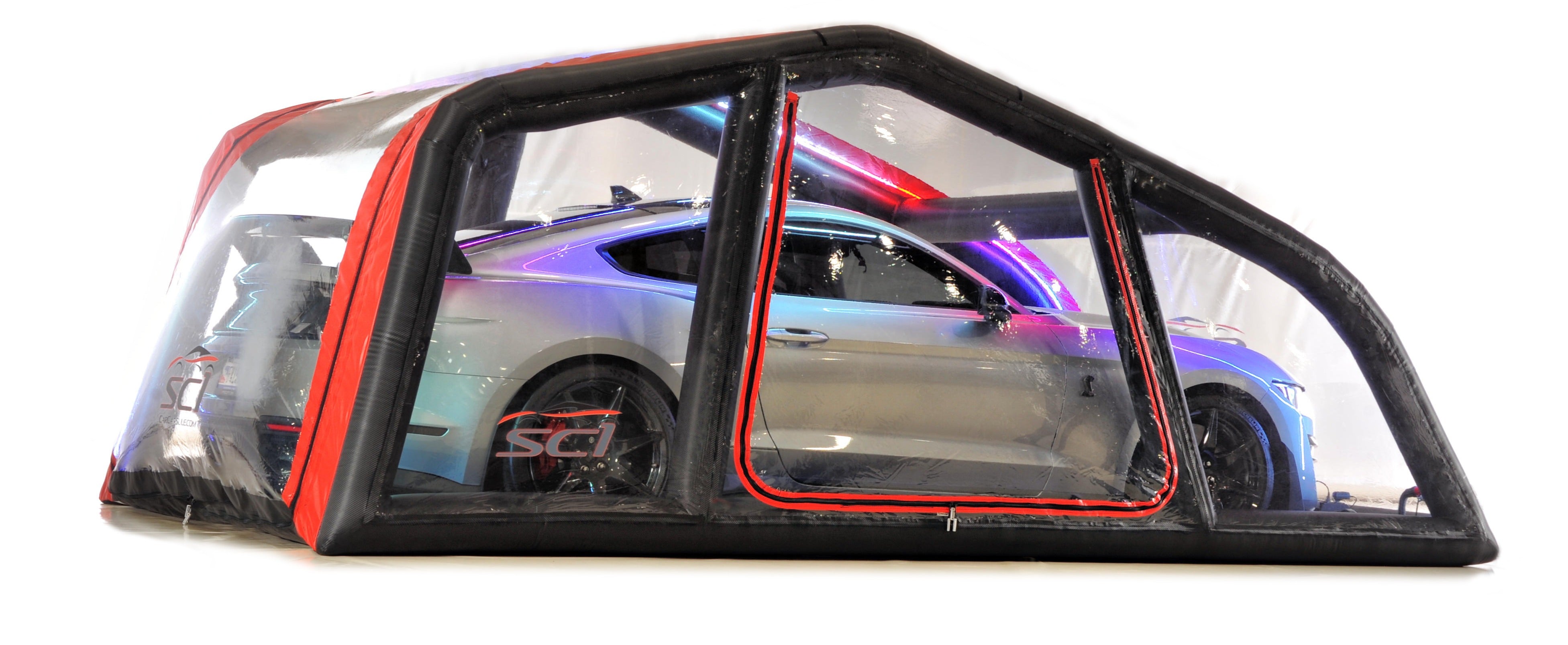 CarCapsule 18 ft SC1 Series ShowCase Indoor Capsule w/ Road Design Floor, IntelliCharger & LED Kit - CCSH18SC1