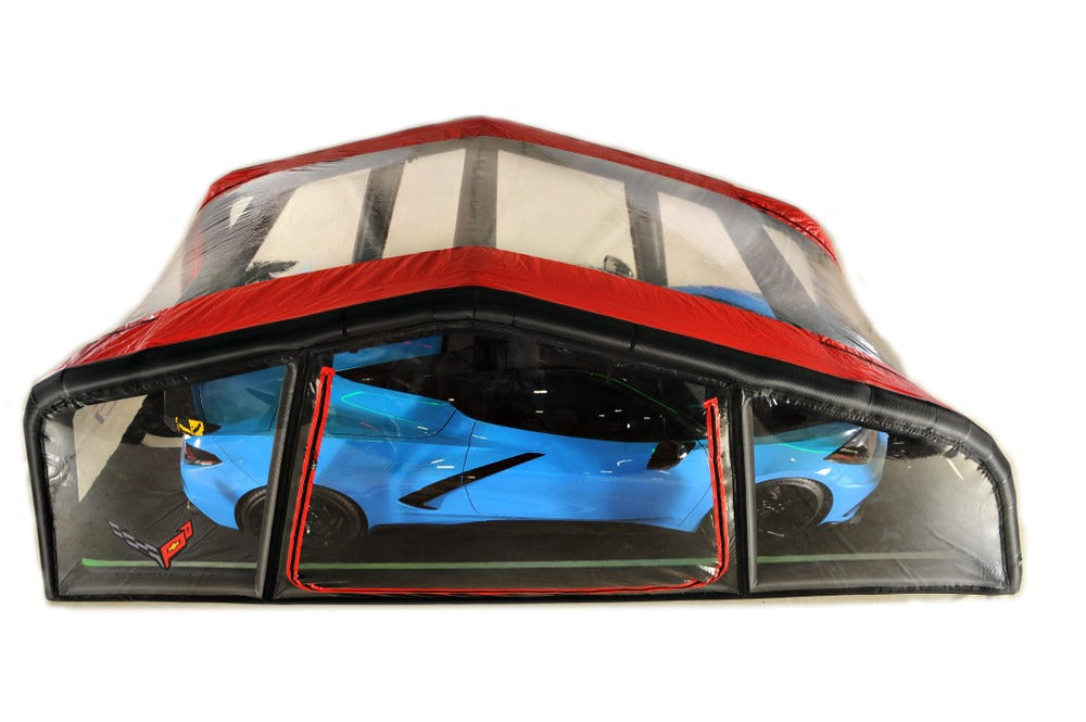 CarCapsule 18 ft SC1 Series ShowCase Indoor Capsule w/ Road Design Floor, IntelliCharger & LED Kit - CCSH18SC1C