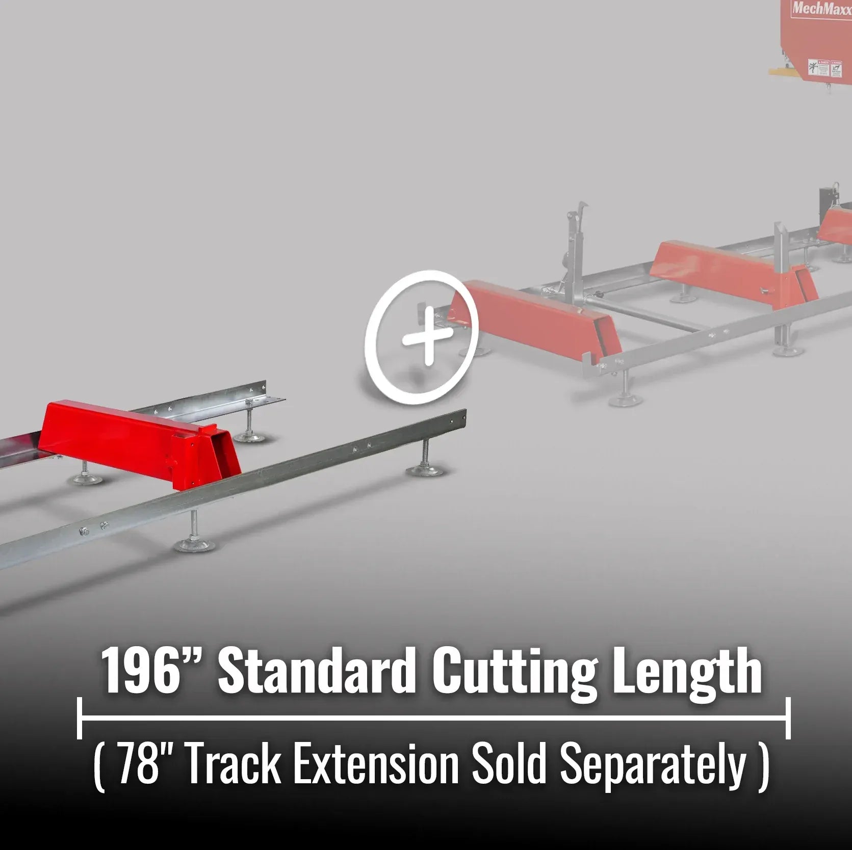MechMaxx 32" Portable Sawmill with KOHLER CH440 Engine, 20' Track Length with Extension and 5 Blades Included, Model SM-32
