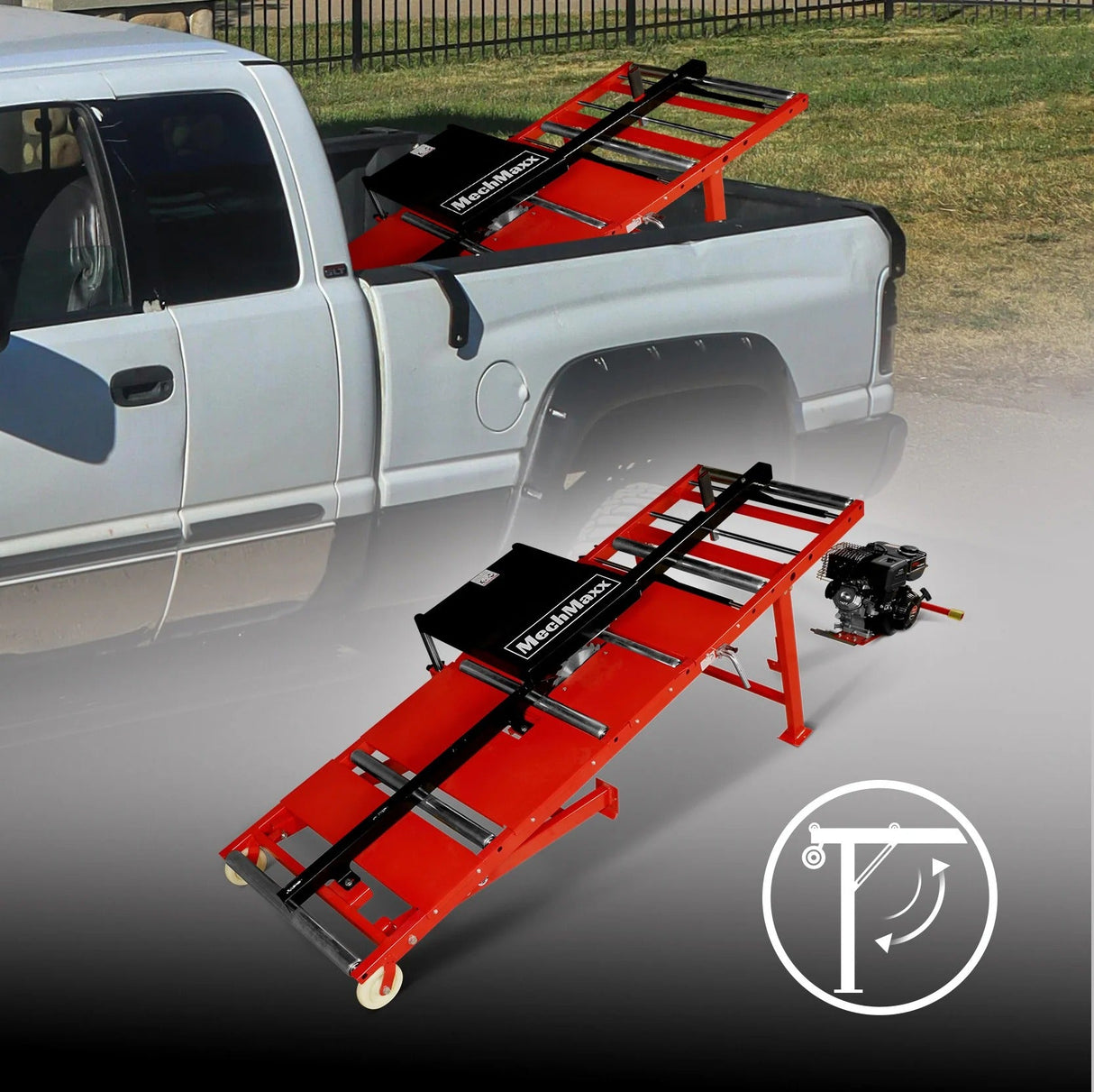 MechMaxx 10" Blade Gas Powered Single Blade Edger with 12" Max Cutting Width, Model SBE50