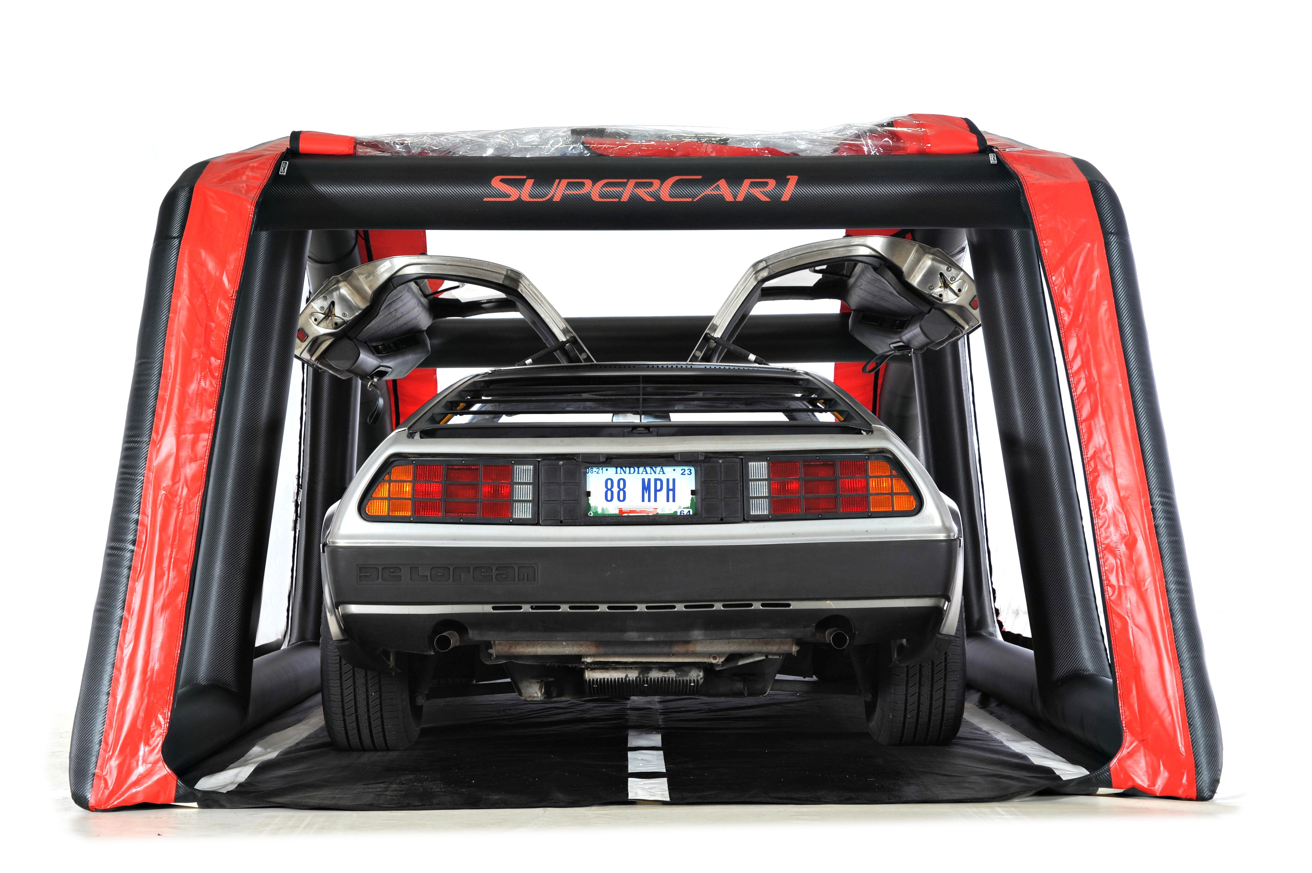 CarCapsule 16 ft SC1 Series ShowCase Indoor Capsule w/ Road Design Floor, IntelliCharger & LED Kit - CCSH16SC1