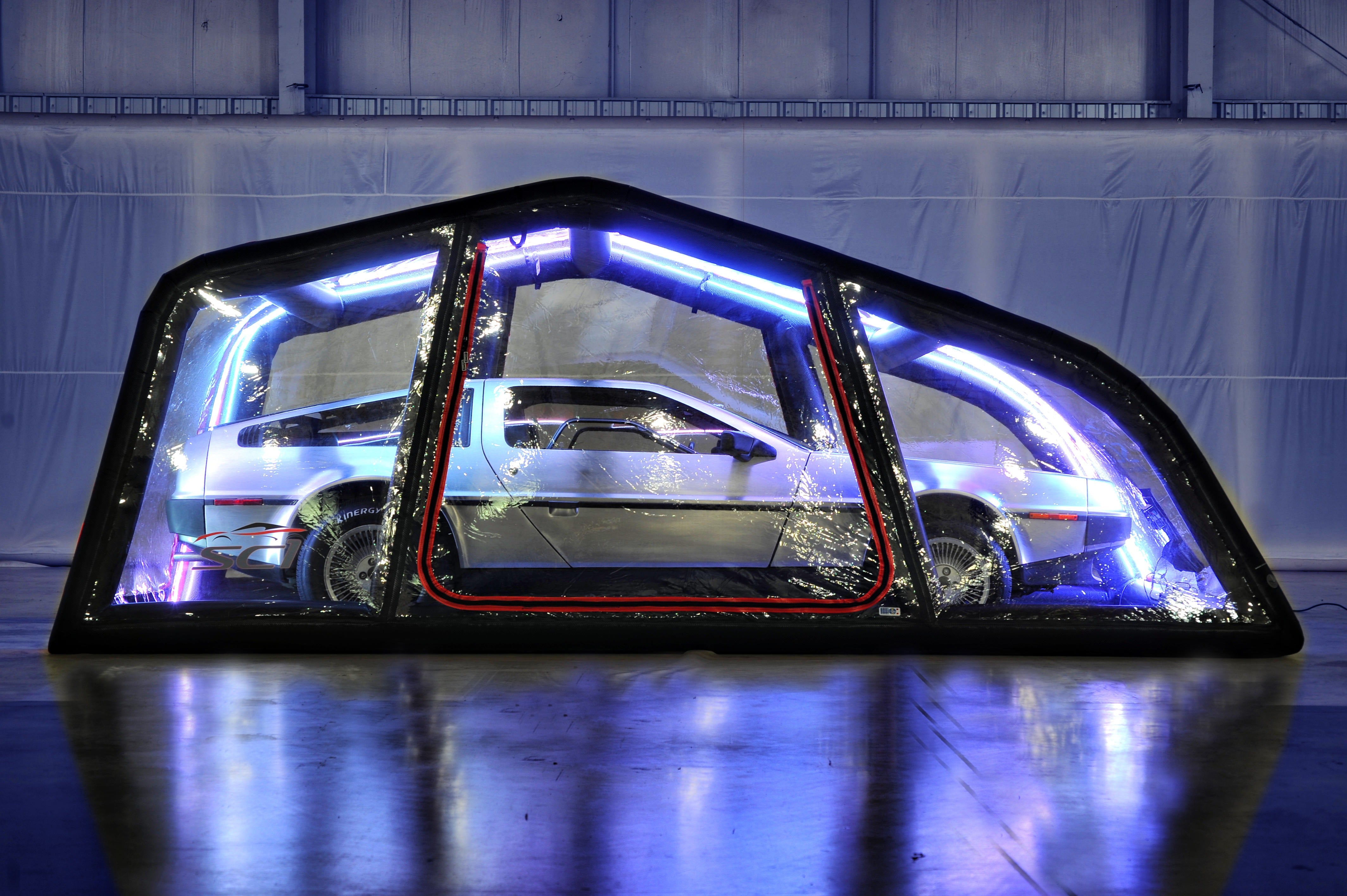 CarCapsule 16 ft SC1 Series ShowCase Indoor Capsule w/ Road Design Floor, IntelliCharger & LED Kit - CCSH16SC1