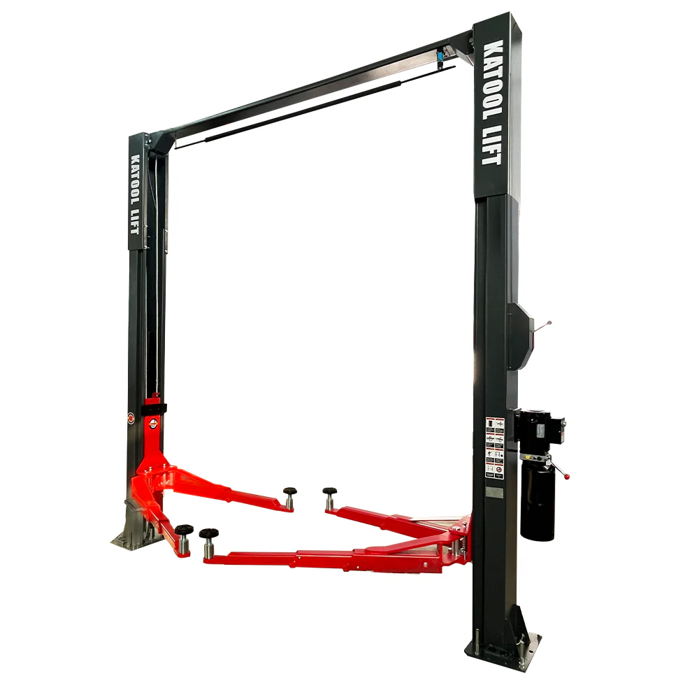 Katool KT-AS110D 11,000 lb Asymmetric 2-Post Car Lift with Single-Point Lock Release