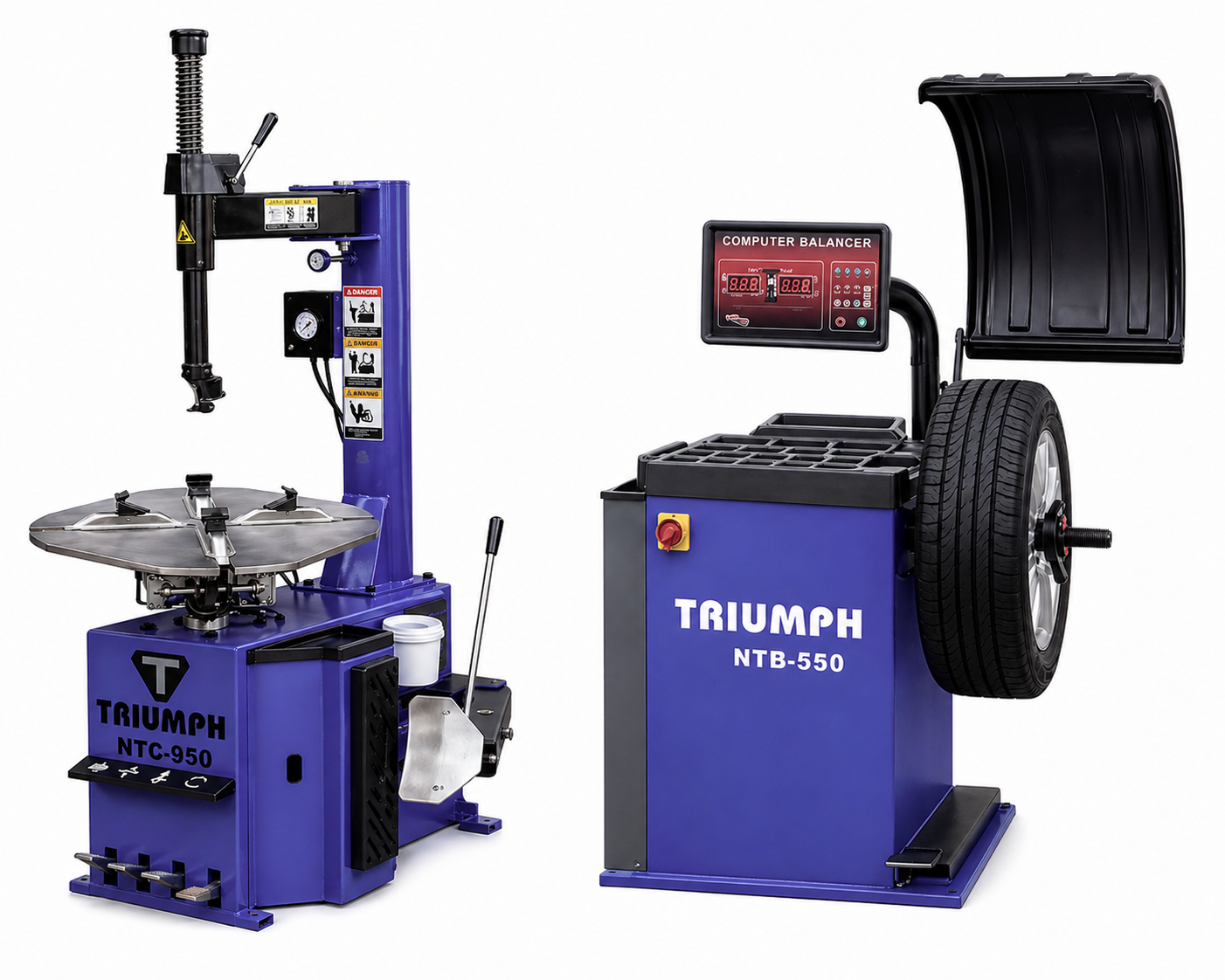 Triumph NTC-950 Tire Changer and NTB-550 Wheel Balancer Combo