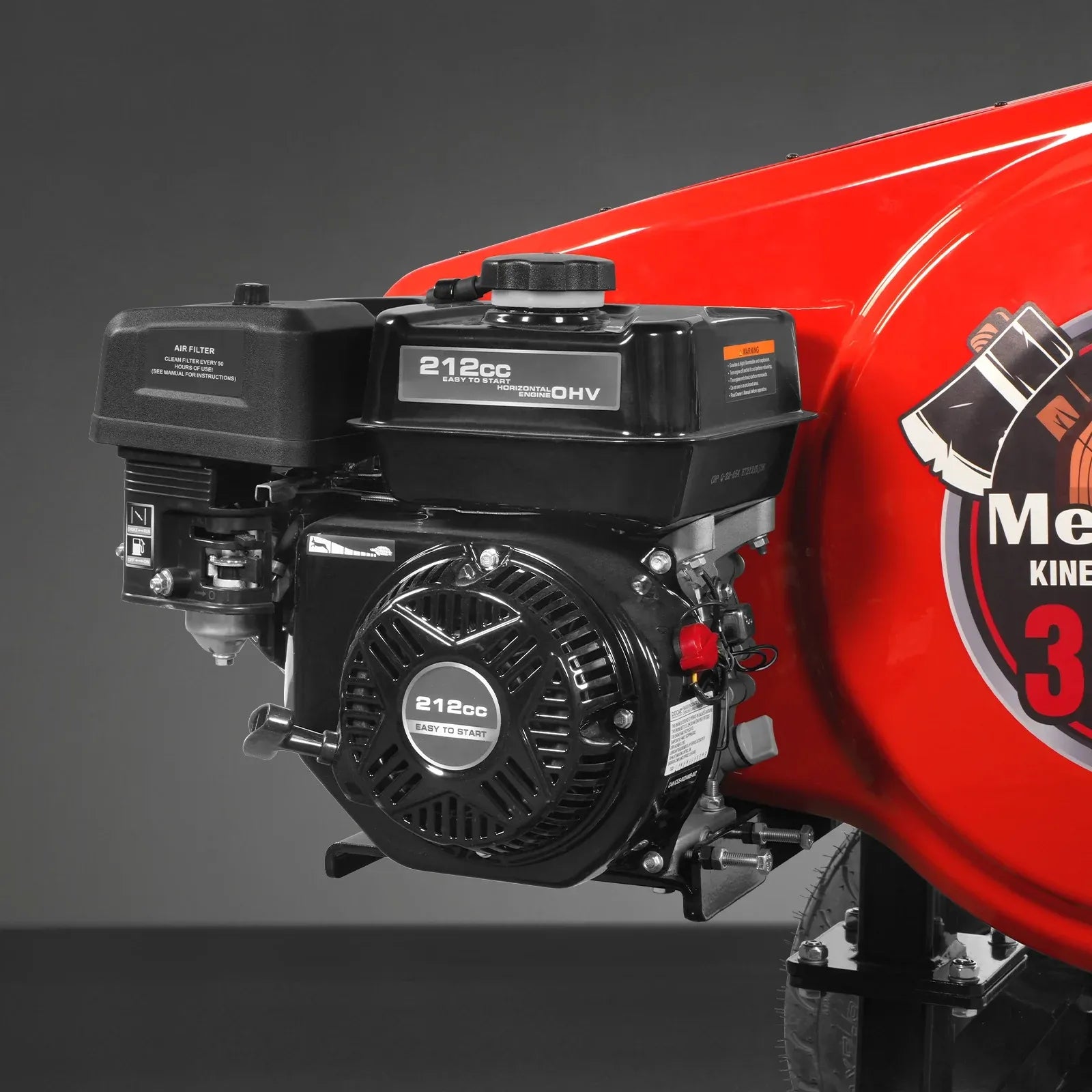 MechMaxx 34 Ton Kinetic Log Splitter with 7HP Ducar Engine, 28" Capacity and 3-Second Cycle Time, Model KT34