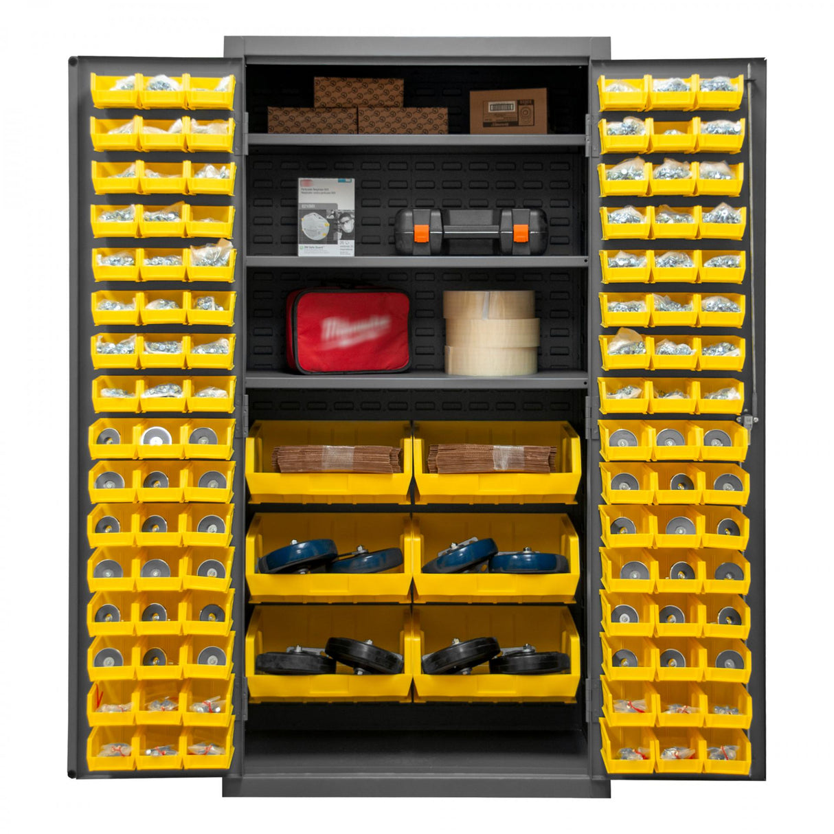 Durham 3501-BDLP-102-3S-95 Bin Storage Cabinet