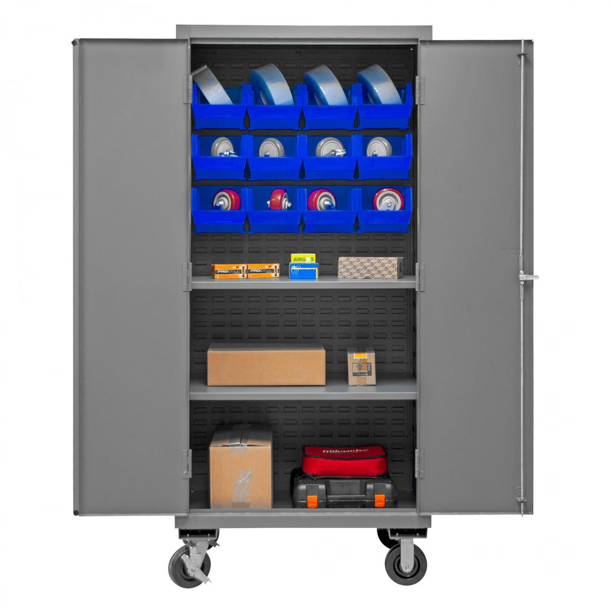 Durham 3501M-BLP-12-2S-5295 Bin Storage Cabinet