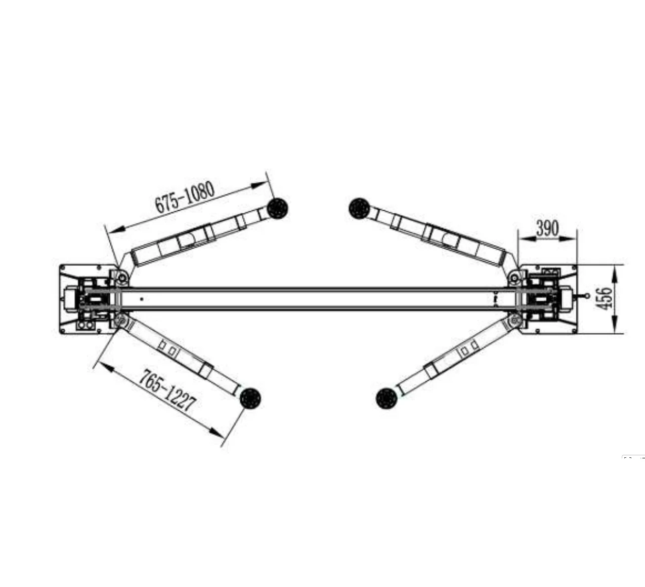 Katool KT-AS110D 11,000 lb Asymmetric 2-Post Car Lift with Single-Point Lock Release