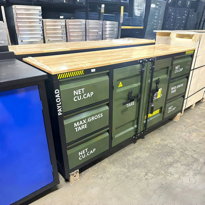 Chery Industrial 6.5ft Workbench Cabinet with 6 Drawers - SUIWB6506DGN01