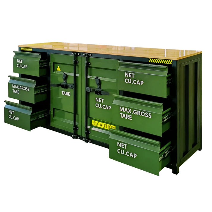 Chery Industrial 6.5ft Workbench Cabinet with 6 Drawers - SUIWB6506DGN01