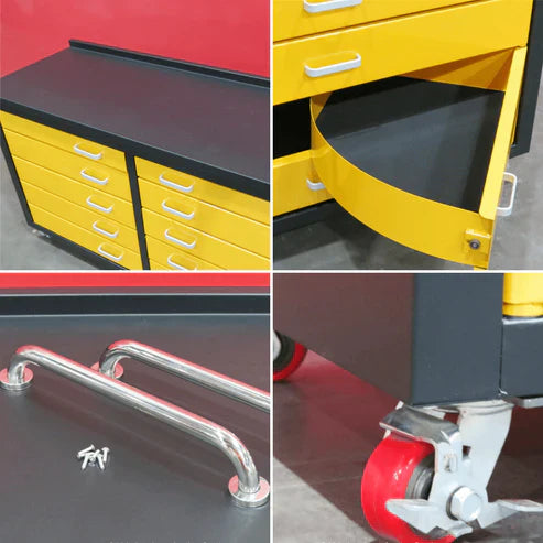 Chery Industrial 6ft Heavy Duty Mobile Workbench with 10 Drawers - WW000196