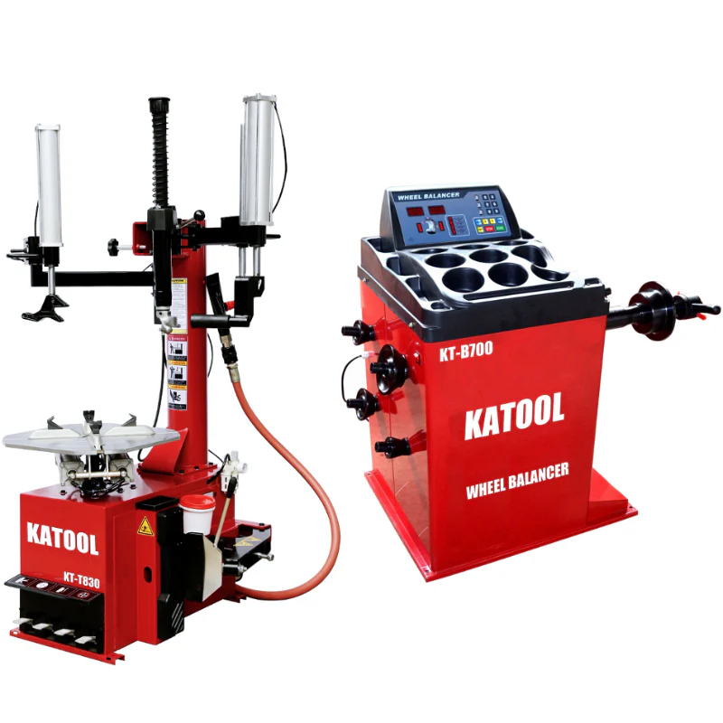 Katool KT-T830 Tire Changer & KT-B700 Wheel Balancer Shop Combo