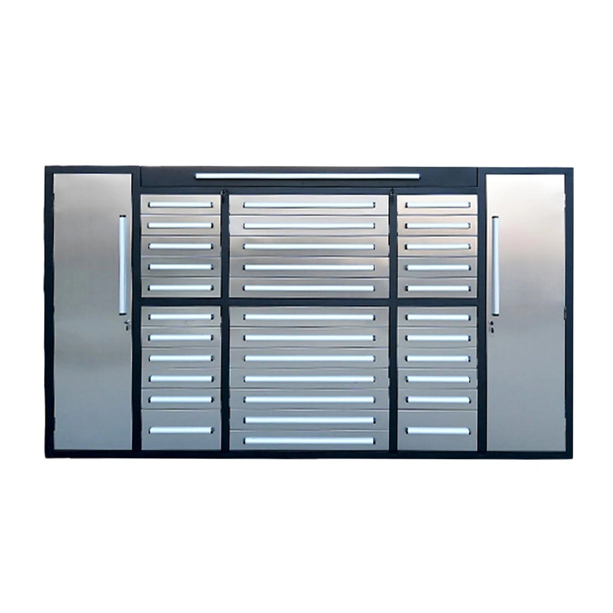 Chery Industrial 9 ft Garage Storage Cabinet with 34 Drawers & 2 Cabinets - WW000219
