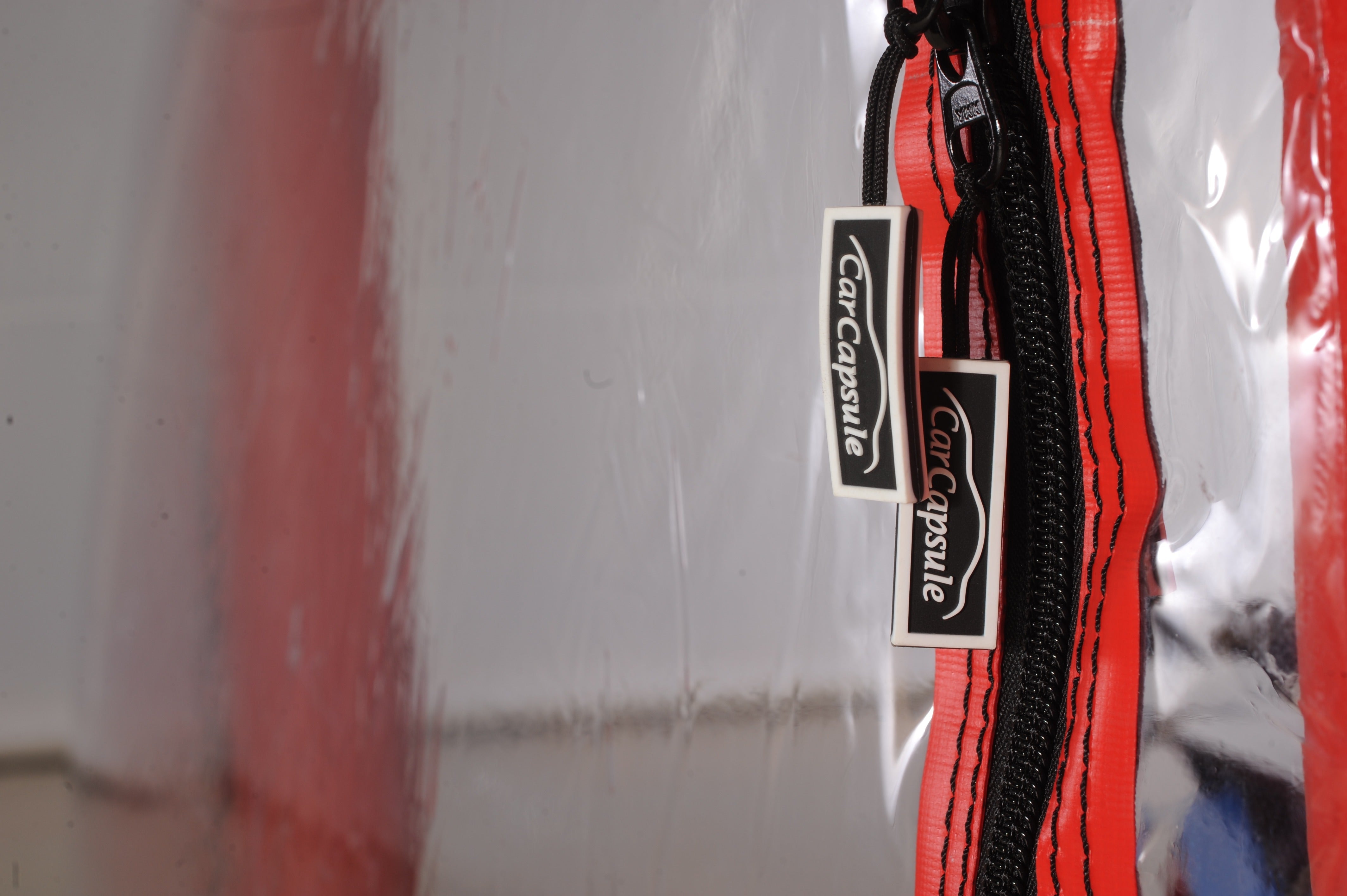 CarCapsule 18 ft Scorcher Series ShowCase Indoor Red Capsule w/ Road Design Floor, IntelliCharger & LED Kit - CCSH18RED