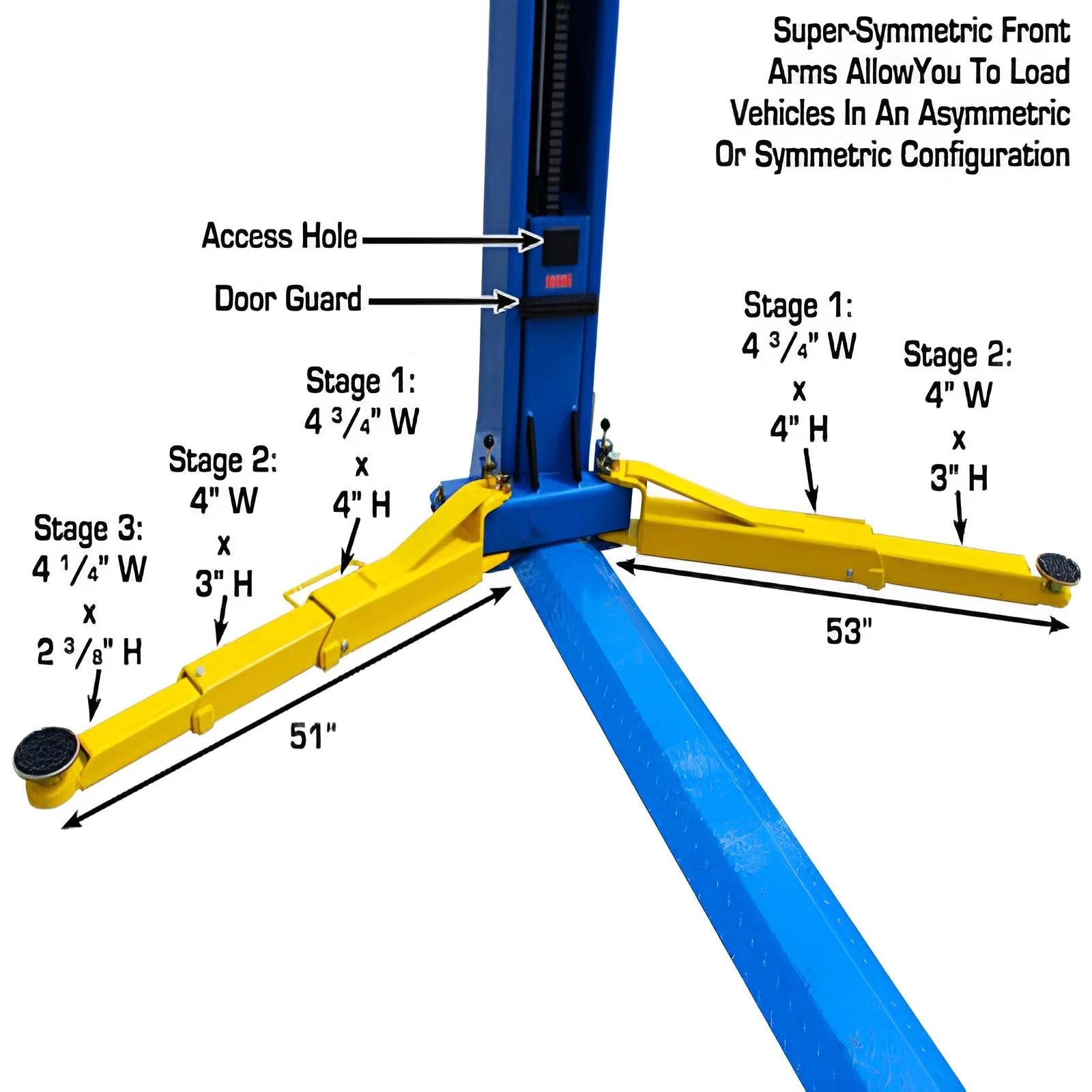 Atlas BP10000X 10,000 lb Baseplate 2-Post Lift