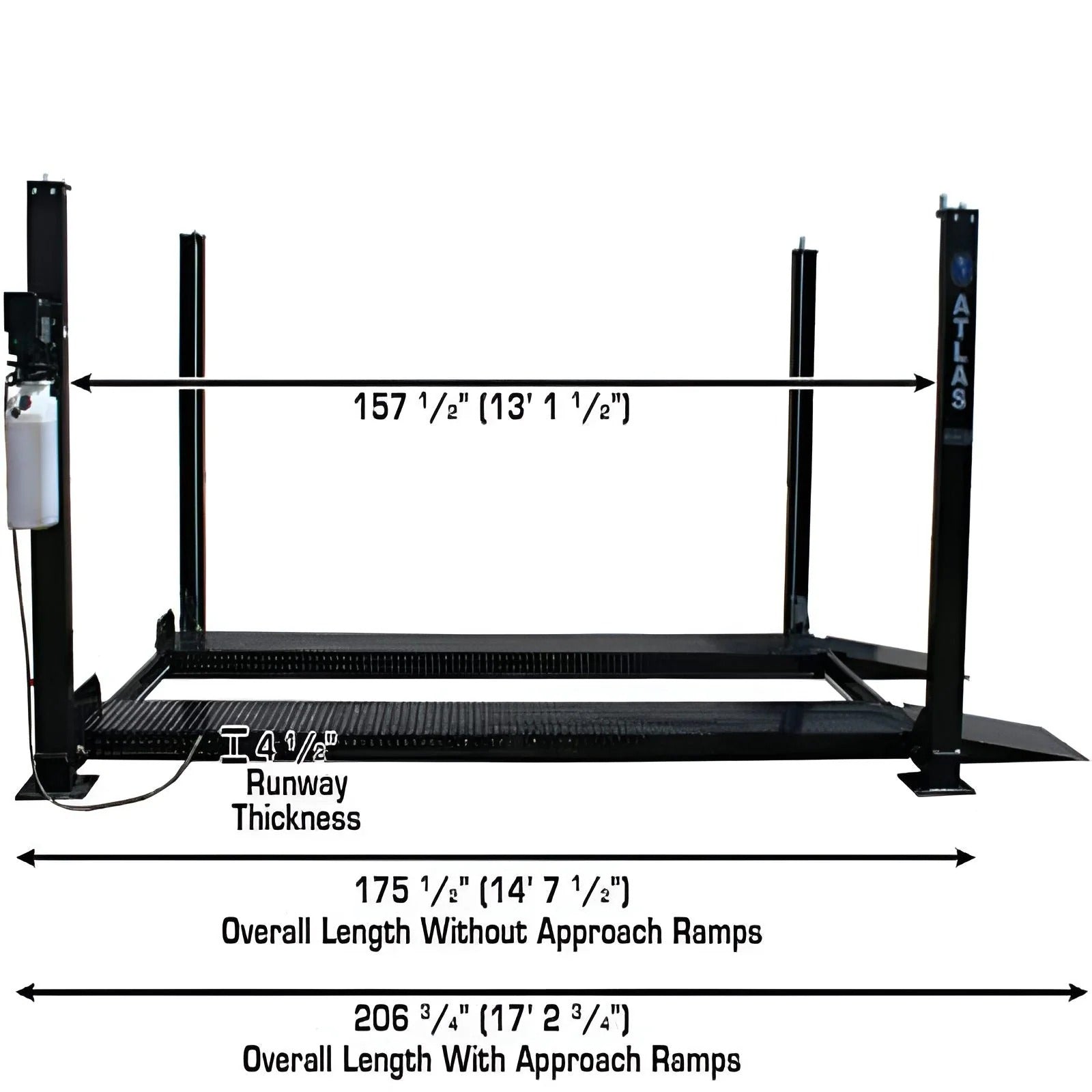 Atlas Garage PRO8000 8,000 lb 4-Post Lift