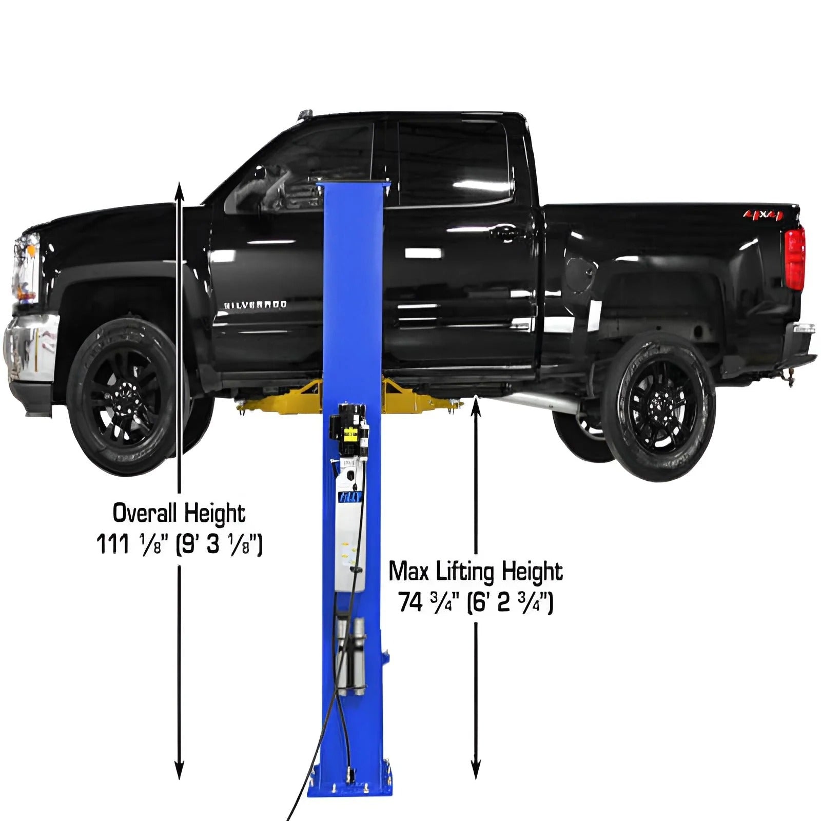 Atlas PVL9BP 9,000 lb ALI Certified Baseplate 2-Post Lift
