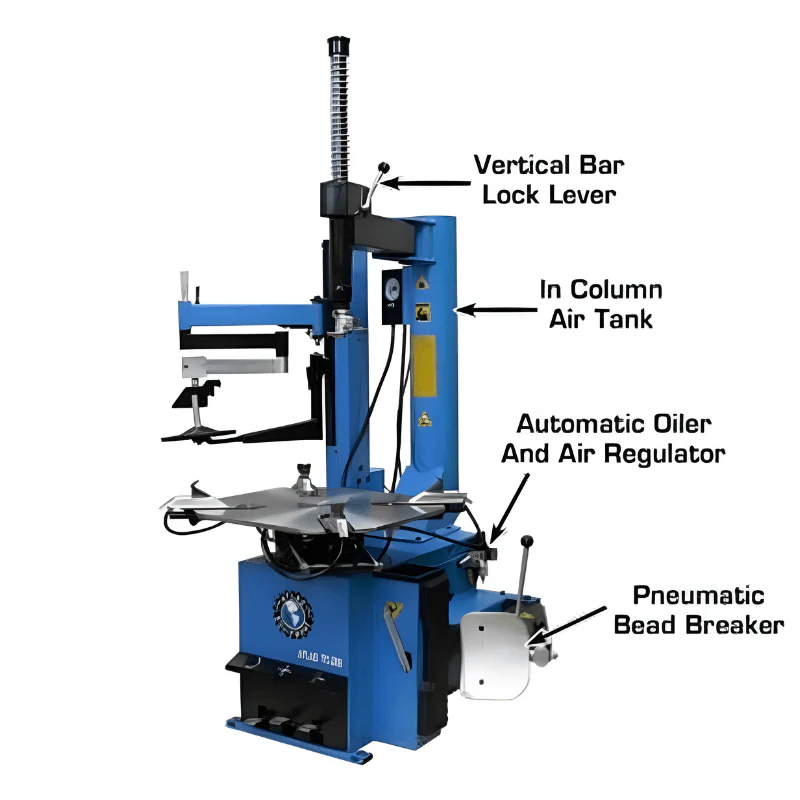 Atlas TC289LH Extra Large Rim Clamp Tire Changer with Left-Hand Assist Arm System for SUV and Truck Tires