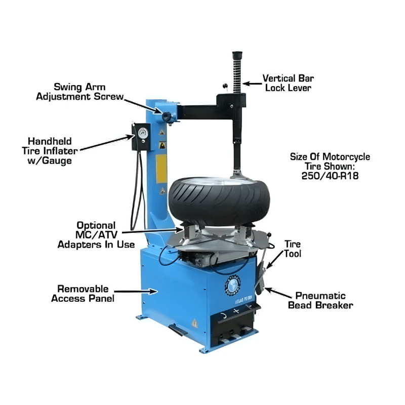 Atlas TC289 Tire Changer & WB11 Wheel Balancer Combo Package