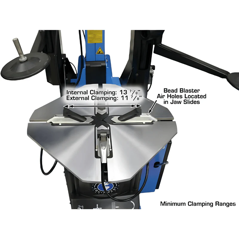 Atlas TC755DAA Wheel Clamp Tire Changer with Dual Assist Arms