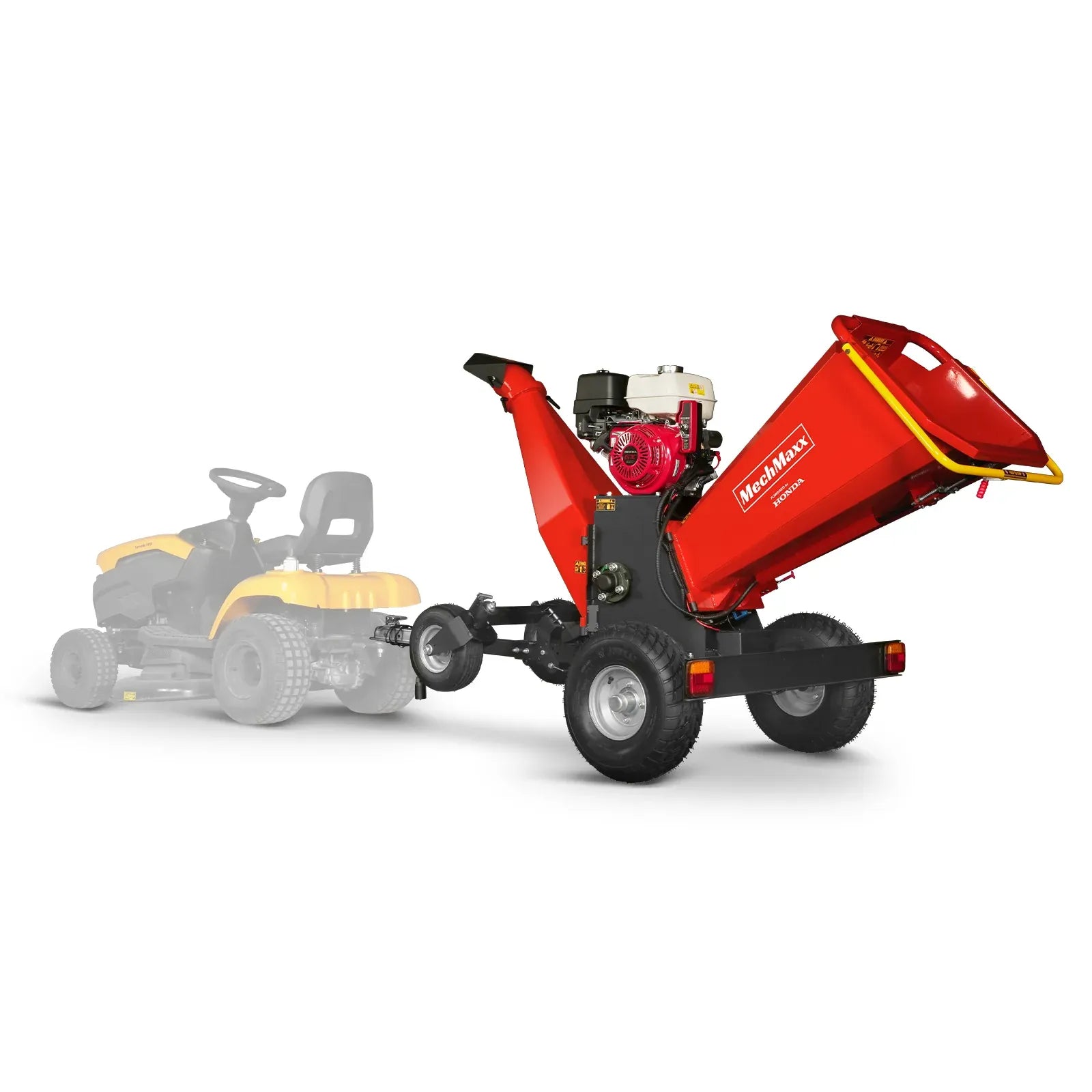MechMaxx 6" HONDA 688cc 22HP 4-Wheel Drum Wood Chipper with Taillight, Model B150