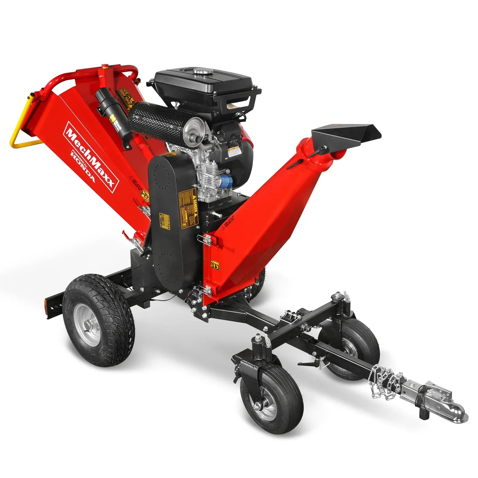 MechMaxx 8" HONDA 688cc 22HP 4-Wheel Drum Wood Chipper with Taillight, Model B200