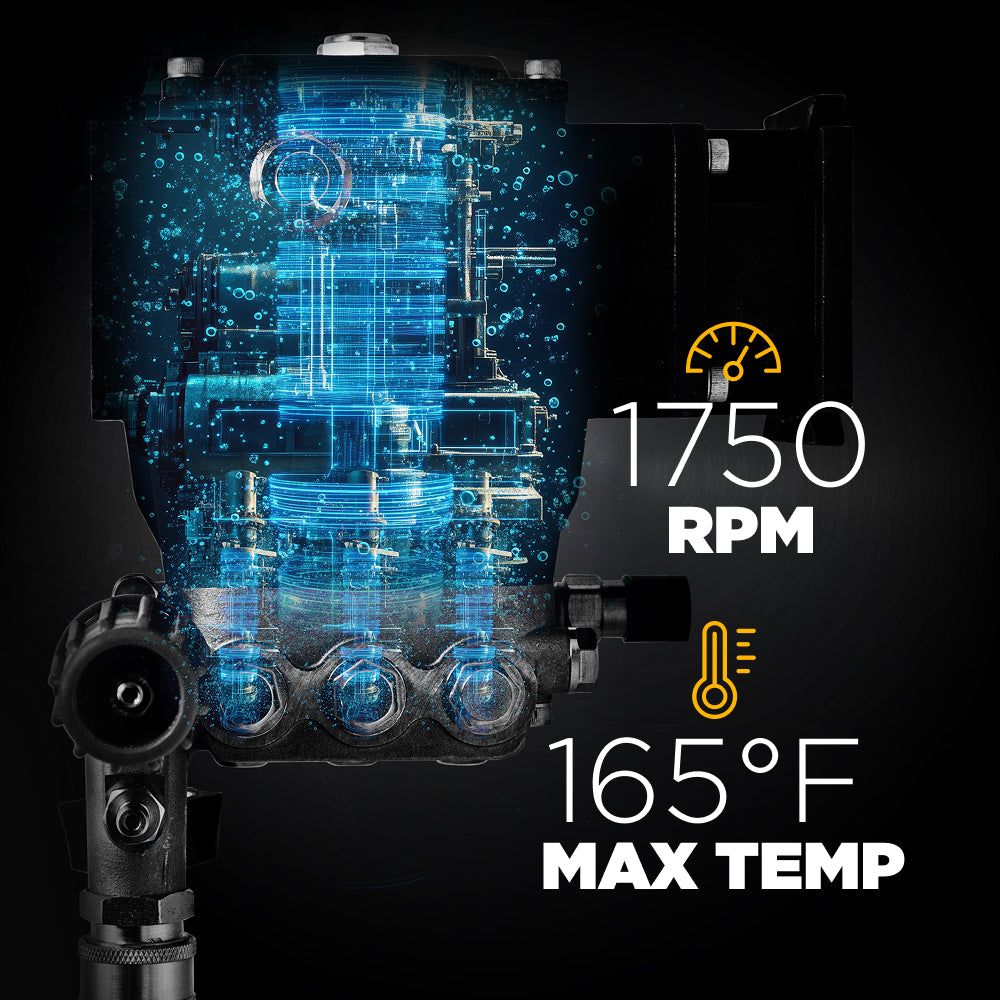 BE Power Equipment General Pump TSF2021 Triplex Pressure Washer Pump 8.5 GPM 3600 PSI with 1 Inch Horizontal Solid Shaft - 85.130.071B - view 4