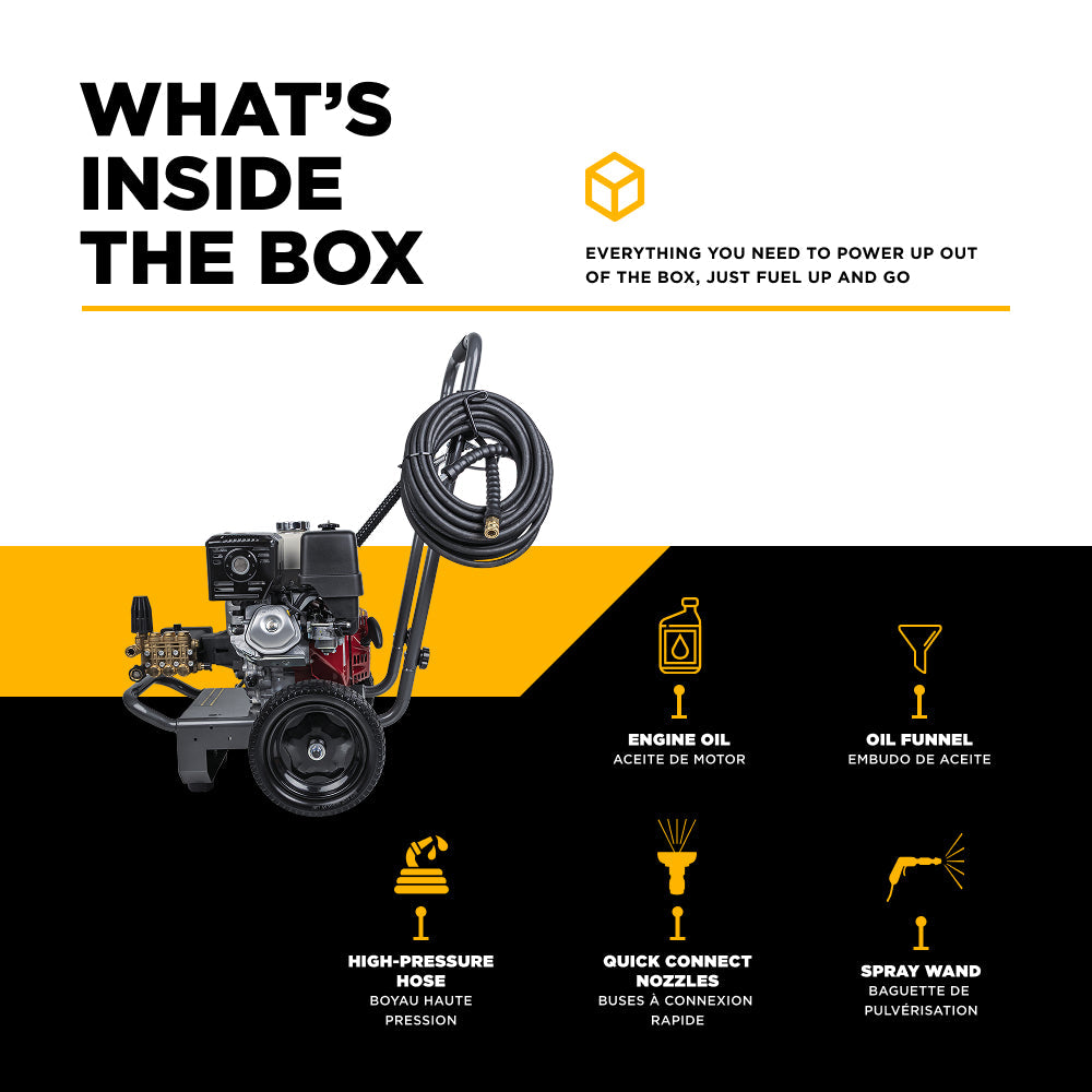 BE Power Equipment Gas Pressure Washer 4,200 PSI 4.2 GPM Cold Water with Honda GX390 Engine and CP Triplex Pump - B4213HA - view 5