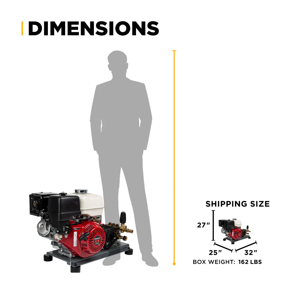 BE Power Equipment 4,200 PSI 4.2 GPM Cold Water Gas Pressure Washer - B4213HETBGS