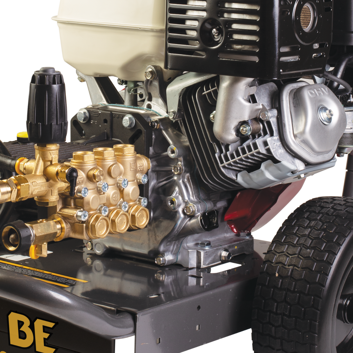 BE Power Equipment Gas Pressure Washer 4,200 PSI 4.2 GPM Cold Water with Honda GX390 Engine and General Triplex External Unloader Pump - B4213HGS - view 6