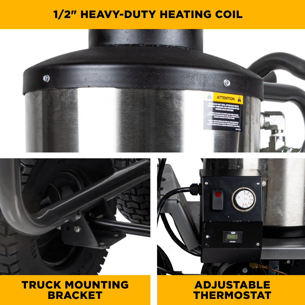 BE Power Equipment Hot Water Pressure Washer 1,500 PSI 2.0 GPM 120V with TechTop Motor and CP Triplex Pump - HW152EA - view 7