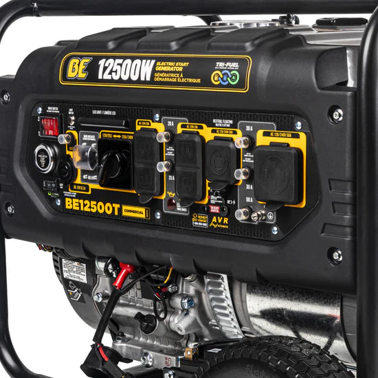 BE Power Equipment Tri-Fuel Generator 12500W - BE12500T