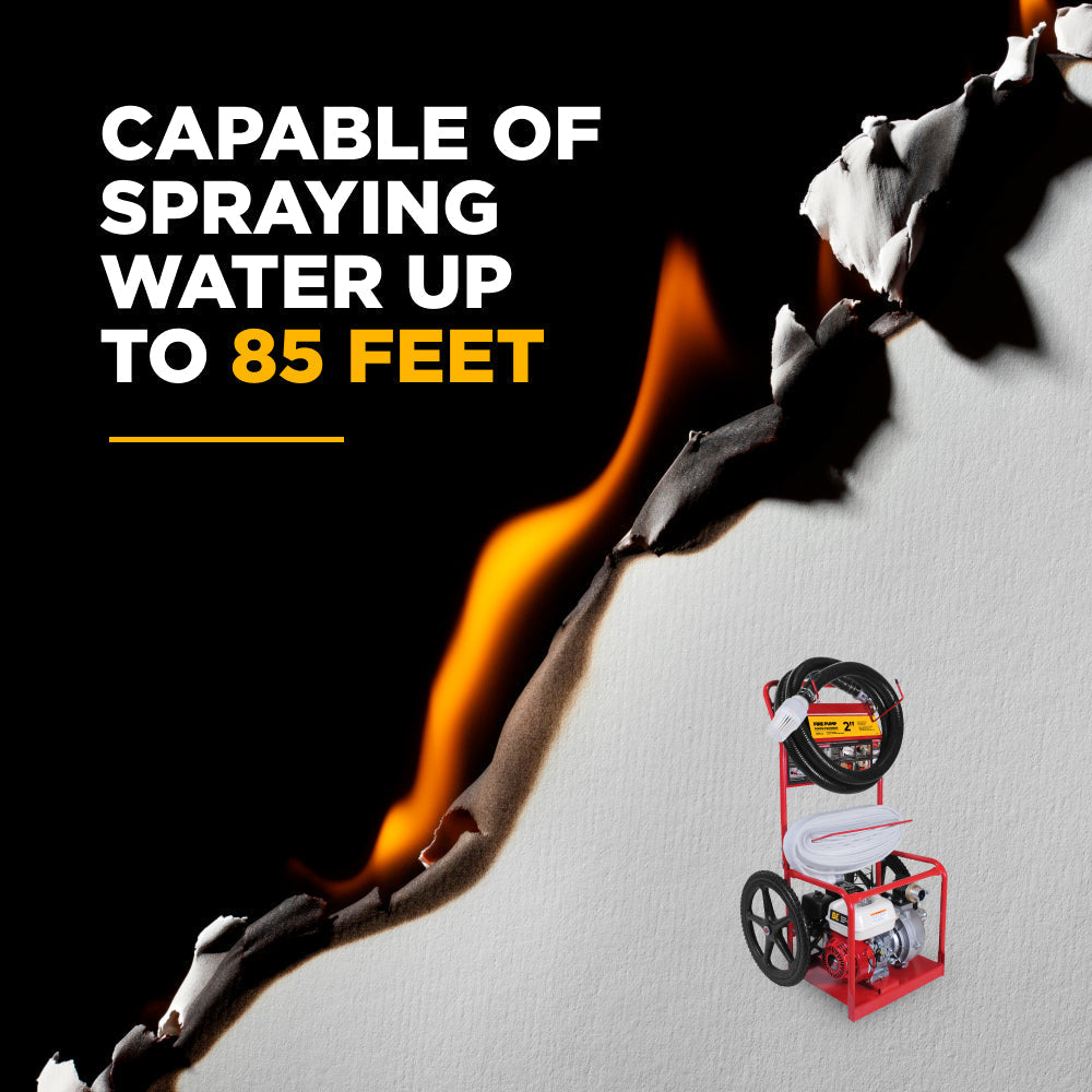 BE Power Equipment 2 Inch High-Pressure Water Pump Cart Kit with Honda GX200 Engine, 126 GPM and 85 PSI - HPFC-2065HR - view 9