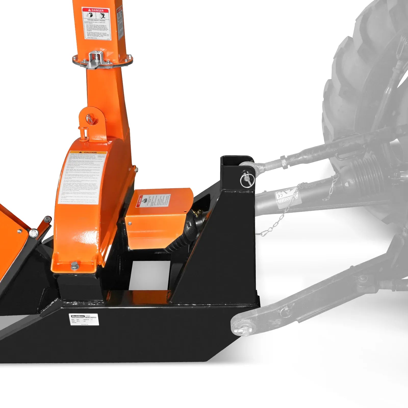 MechMaxx 3-Point PTO Wood Chipper Attachment for Tractors up to 45HP with PTO Shaft Included, Model BX42S