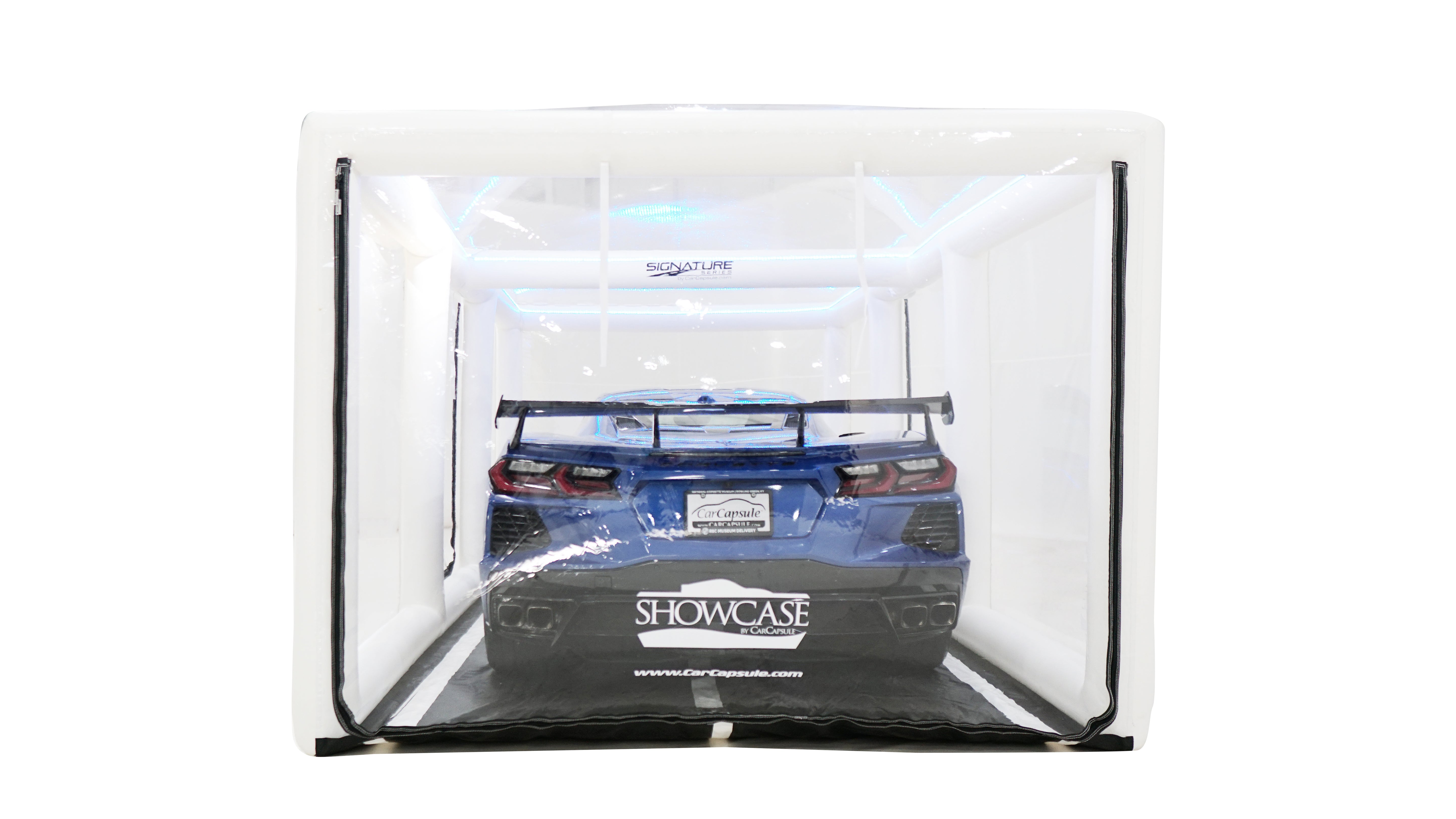 CarCapsule 18 ft Signature Series ShowCase Indoor Capsule w/ Road Design Floor, IntelliCharger & LED Kit - CCSH18SIG